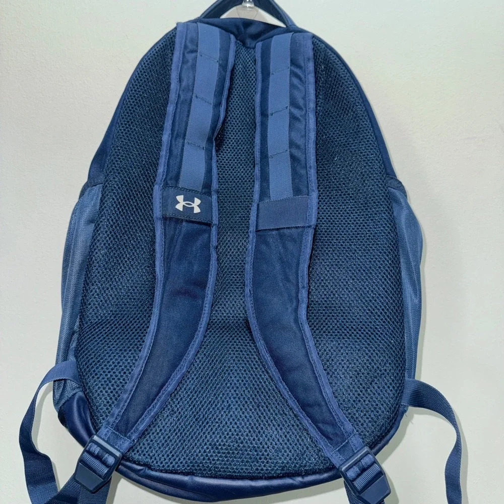 Under Armour Hustle 5.0 Backpack Academy Blue Storm Laptop School Gym Bag